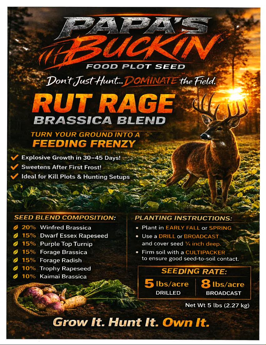 Pro Rage Food Rut Rage Brassica Food Plot Seed | High-Attraction Deer Mix for Fall ...